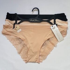 Marilyn Monroe Hipster Underwear Panties 3 pack Women's Sz XL Black Beige Lace